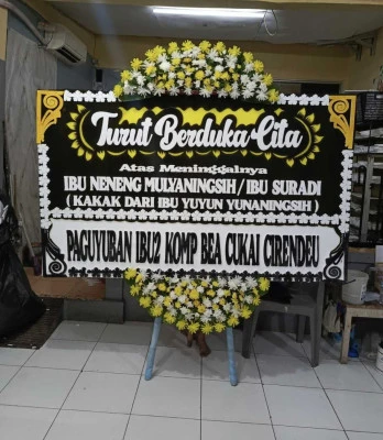 Papan Bunga di Jatinegara